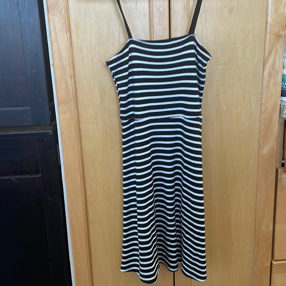 Black and White Striped Dress